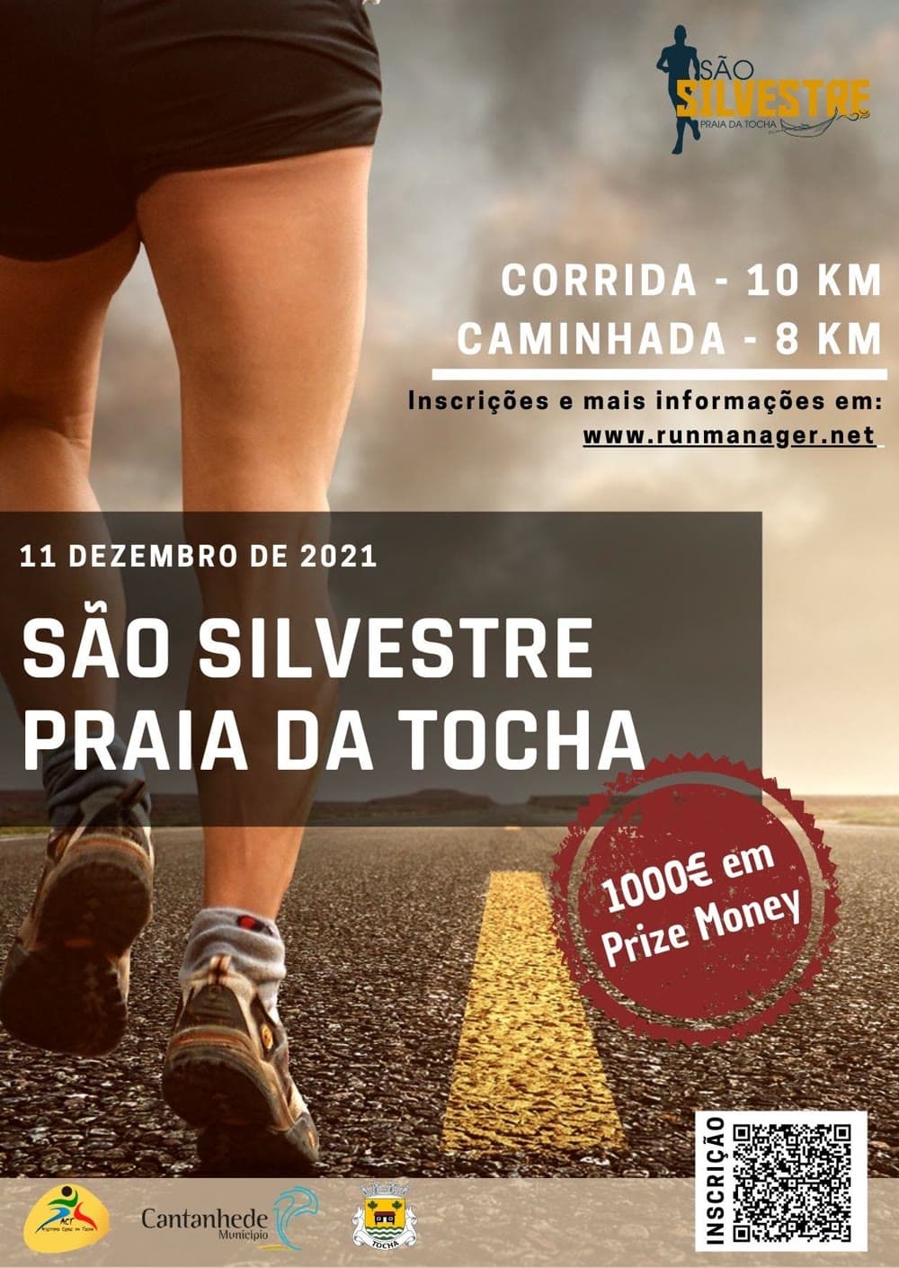 Cartaz da 1.ª São Silvestre Praia da Tocha