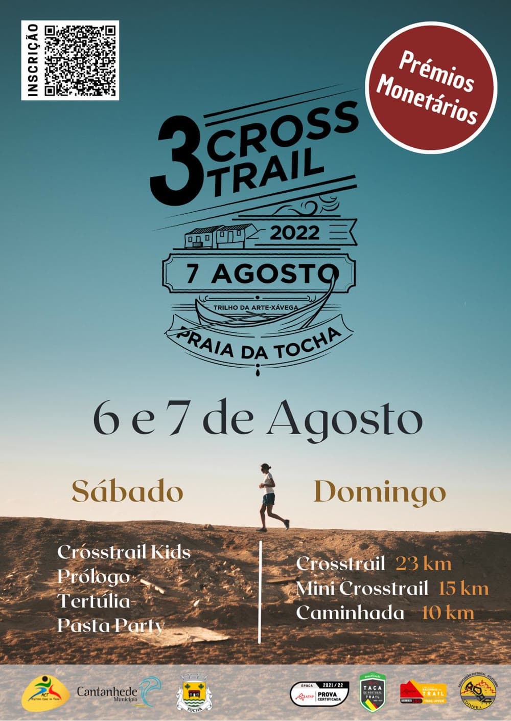 Cartaz do 3.º Crosstrail Praia da Tocha